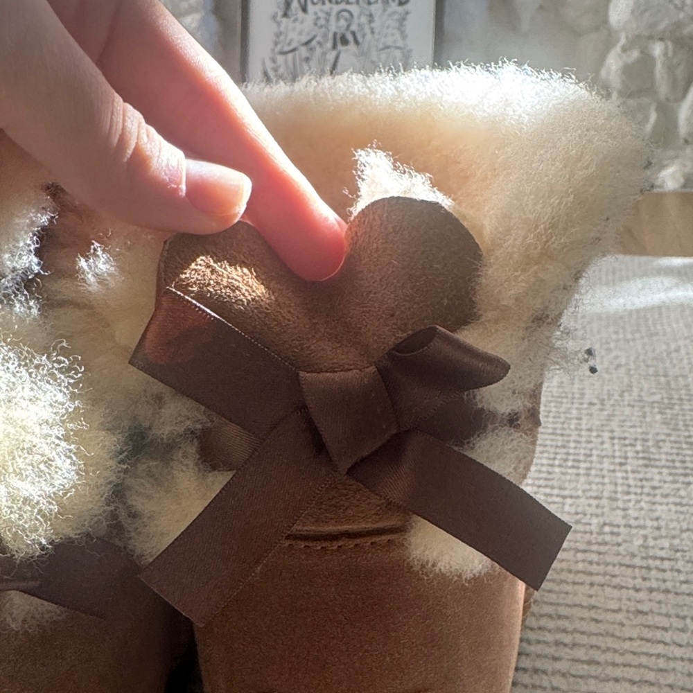 UGG Tan Sheepskin Slippers - Picture 5 of 6